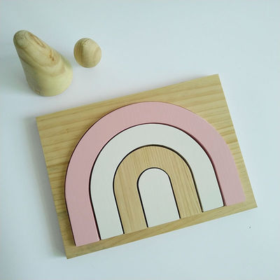 25.5CM بلوک پازل بازی سه بعدی برای مجموعه بلوک های چوبی کودک نوپا