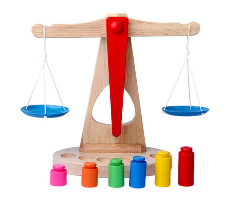 مقیاس تعادل چوبی با وزن 10 سانتی متر مقیاس تعادل اسباب بازی Montessori