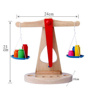 مقیاس تعادل چوبی با وزن 10 سانتی متر مقیاس تعادل اسباب بازی Montessori