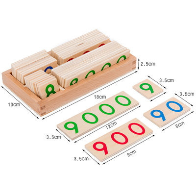 کارت شماره پازل تطبیق چوبی Montessori 6.5cm