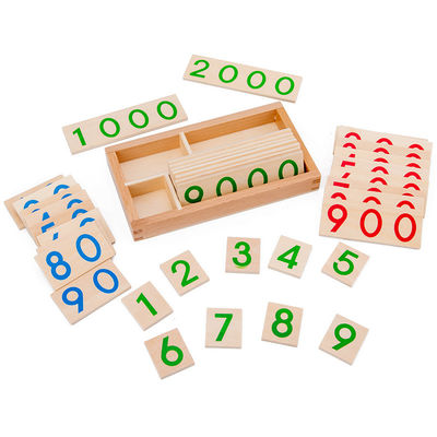 کارت شماره پازل تطبیق چوبی Montessori 6.5cm