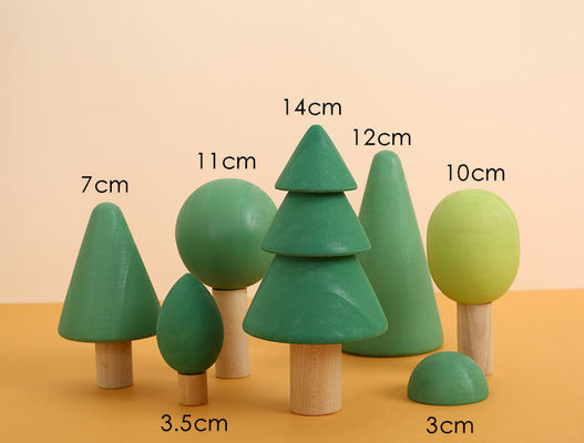 Rainbow 7cm Trees Trees بلوک های چوبی بلوک بلوک های چوبی غیر سمی