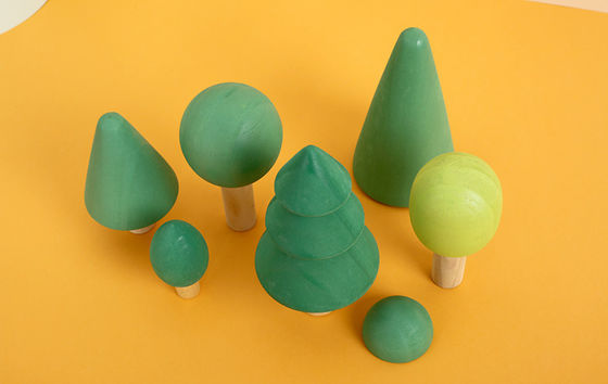 Rainbow 7cm Trees Trees بلوک های چوبی بلوک بلوک های چوبی غیر سمی