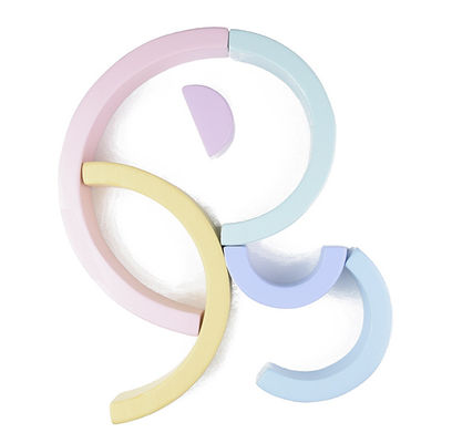 اسباب بازی هفت رنگ 13.5 سانتی متر چوبی رنگین کمان استیکر Jengle Arched