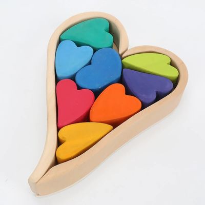 Nordic Jenga Wooden Rainbow Rainbow Stacking بلوک های طبیعی چوبی