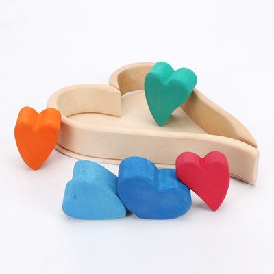 Nordic Jenga Wooden Rainbow Rainbow Stacking بلوک های طبیعی چوبی