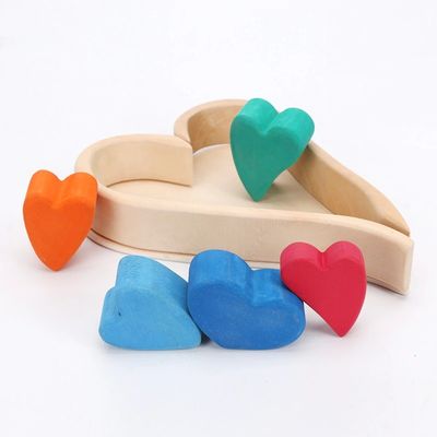 Nordic Jenga Wooden Rainbow Rainbow Stacking بلوک های طبیعی چوبی