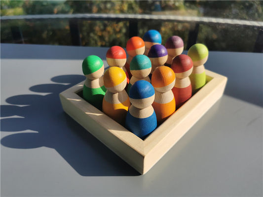 مرتب سازی برچسب چوبی Rainbow Stacker Wooden Memory Stick