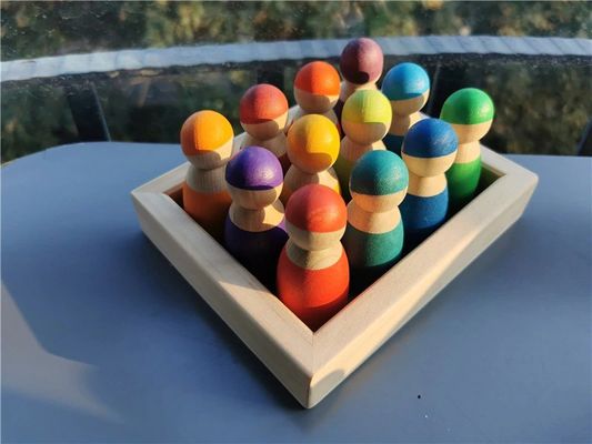 مرتب سازی برچسب چوبی Rainbow Stacker Wooden Memory Stick