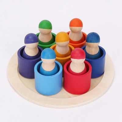 ست انحصاری 12 قطعه Peg Rainbow Arch Stacker اسباب بازی غیر سمی نوردیک