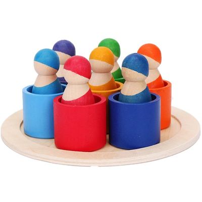 ست انحصاری 12 قطعه Peg Rainbow Arch Stacker اسباب بازی غیر سمی نوردیک