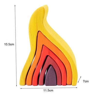 بلوک های چوبی Coral Earth Toys بلوک های متعادل کننده چوب اسباب بازی طبیعی چوب