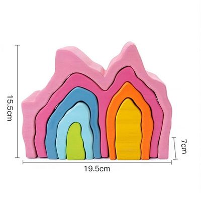 بلوک های چوبی Coral Earth Toys بلوک های متعادل کننده چوب اسباب بازی طبیعی چوب