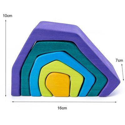 بلوک های چوبی Coral Earth Toys بلوک های متعادل کننده چوب اسباب بازی طبیعی چوب
