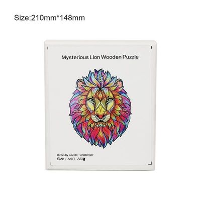 بازی های تعاملی حیوانات اره منبت کاری اره مویی چوبی 53g Lion Baby Building Blocks