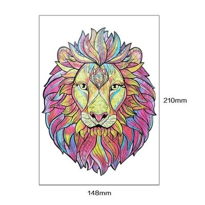 بازی های تعاملی حیوانات اره منبت کاری اره مویی چوبی 53g Lion Baby Building Blocks
