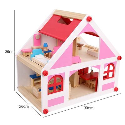 مبلمان عروسکی چوبی Casa Vintage 37.5 سانتی متر باربی DIY مینیاتور