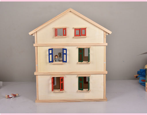 کودکان و نوجوانان DIY 55.5 سانتی متر گاراژ مینی خانه عروسکی مبلمان چوبی خانه عروسک مینیاتوری چوبی
