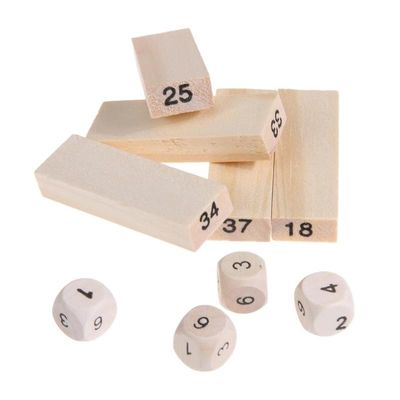 Digits Domino Wooden Wood Blocks Building Game Stacking برج اسباب بازی