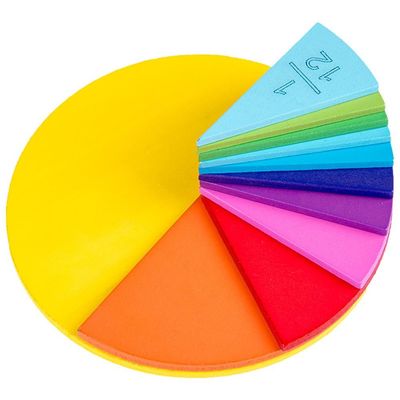 کارت ریاضی 11 عدد صفحه پازل شماره پازل کسری چوبی کمک آموزشی