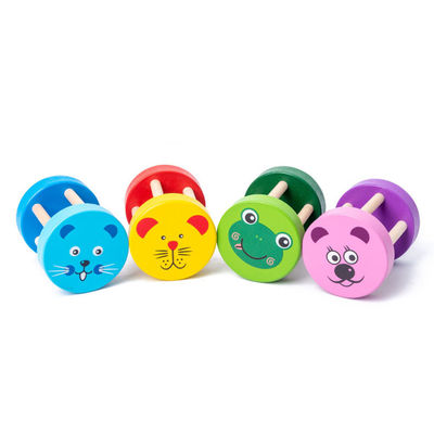 اسباب بازی های موسیقی چوبی Montessori Rattle 1.9in