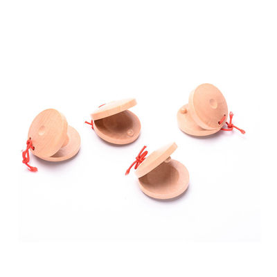 مجموعه موسیقی چوبی Round Castanets ابزارهای کمک آموزشی برای کودکان و نوجوانان