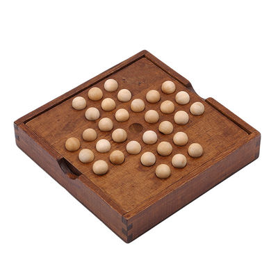 مجموعه تخته های قطعات شطرنج چوبی Solitaire 3.1 سانتی متر الماس