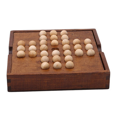 مجموعه تخته های قطعات شطرنج چوبی Solitaire 3.1 سانتی متر الماس