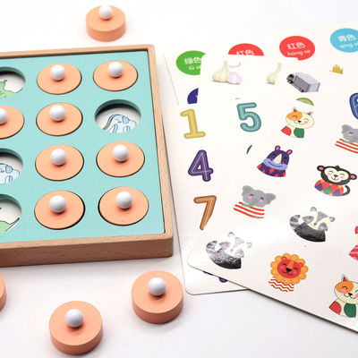 Montessori 3D Unisex Memory Match Puzzle بازی اسباب بازی شطرنج