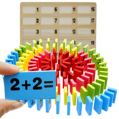 بلوک های دومینو Basswood 120pc Wooden Rally Building Montessori