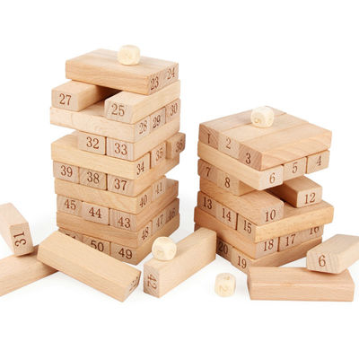 بلوک های ساختمانی Log 51PCS Log Dominos Jenga