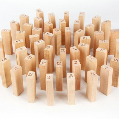 بلوک های ساختمانی Log 51PCS Log Dominos Jenga