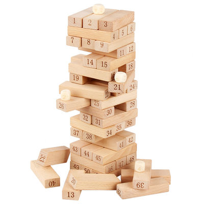 بلوک های ساختمانی Log 51PCS Log Dominos Jenga