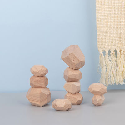 انباشته سنگ چوبی نوردیک Montessori بازی اسباب بازی های چوبی خلاق