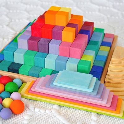 9600 عدد چوب طبیعی رنگین کمانی چوبی 35 سانتی راش غیر سمی