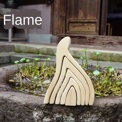 اسباب بازی های پازل بلوک چوبی Ins Wavy Rainbow Rainbow Wood بلوک های مرجانی گریم