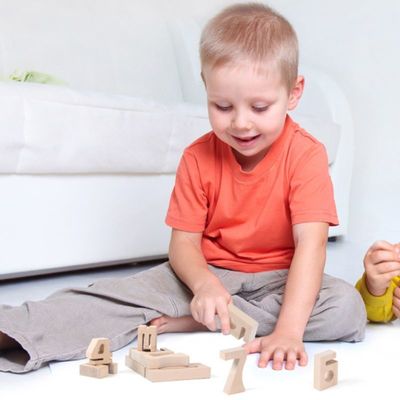 تعادل Jenga شماره های چوبی بلوک اسباب بازی 16 سانتی متر جامبو بلوک های چوبی