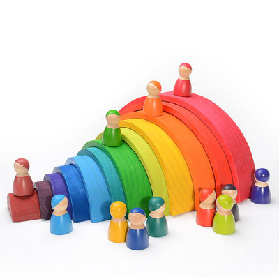 بلوک های ساختمانی چوبی طبیعی 2.5 سانتی متری Montessori برای کودکان نوپا