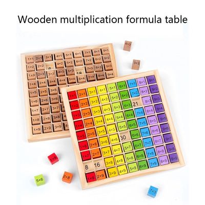 Montessori 0.59in 99 Number Wooden Math Table Table Abacus Counting Toy