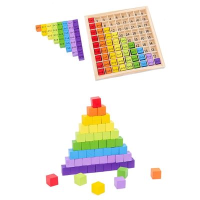 Montessori 0.59in 99 Number Wooden Math Table Table Abacus Counting Toy