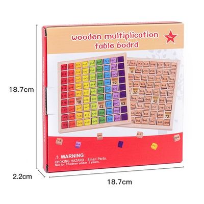 Montessori 0.59in 99 Number Wooden Math Table Table Abacus Counting Toy