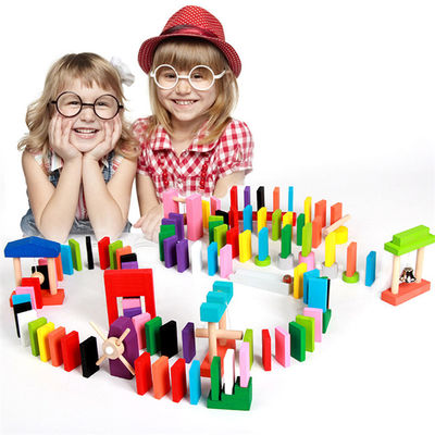 100 200 300 500PCS بلوک های ساختمانی Dominos Wooden