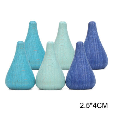 6 عدد اسباب بازی چوبی آموزشی Rainbow Stacker Montessori