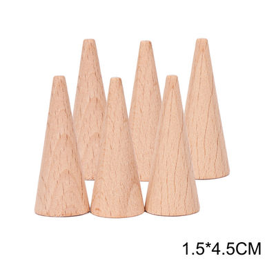 6 عدد اسباب بازی چوبی آموزشی Rainbow Stacker Montessori
