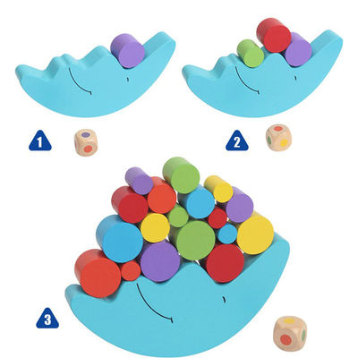 بازی Wooden Montessori Moon Balance برای یادگیری اولیه