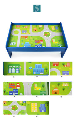 بازی تخته چوبی مینی چوبی 88pcs City Road ساز