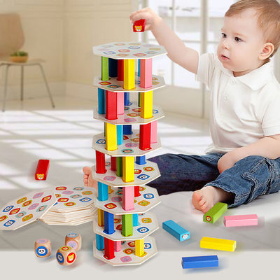 بازی های هیئت مدیره چوبی غیر سمی 54pcs