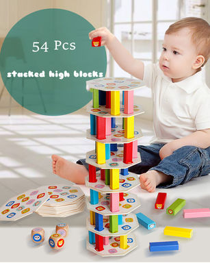 بازی های هیئت مدیره چوبی غیر سمی 54pcs