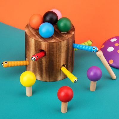 Wooden Catch The Worm Game برای آموزش هماهنگی چشم چشم کودکان