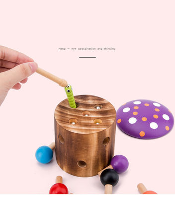 Wooden Catch The Worm Game برای آموزش هماهنگی چشم چشم کودکان